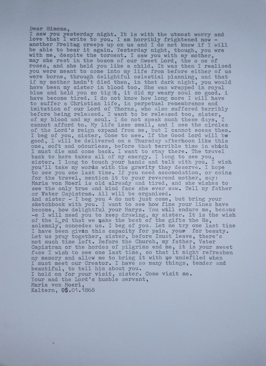 a typewritten page